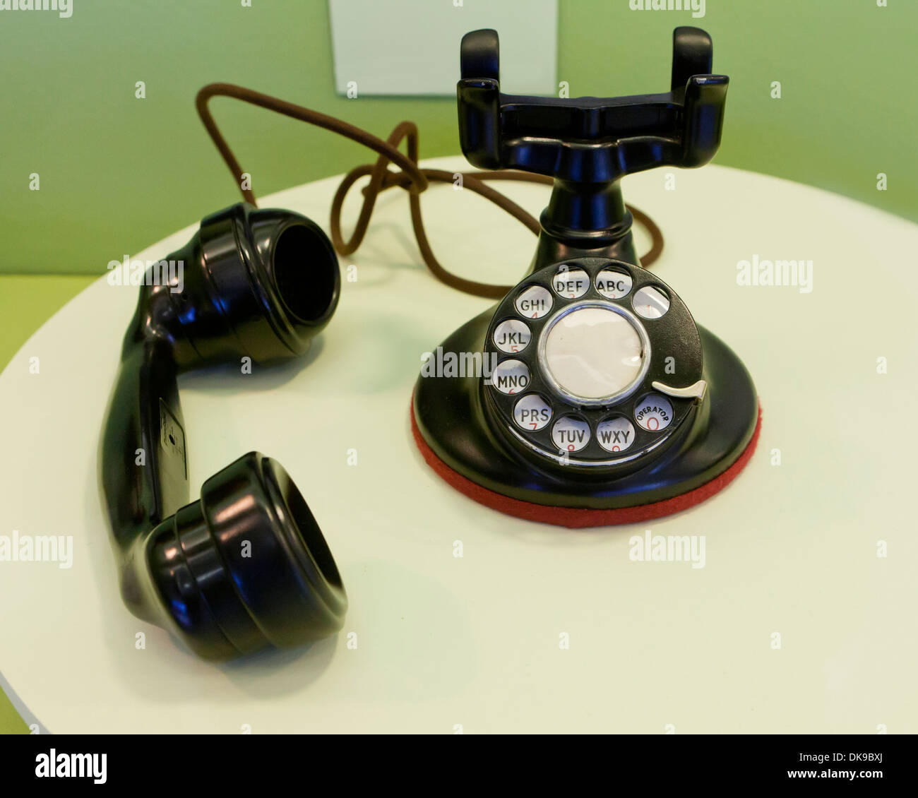 Vintage desktop rotante telefono, c. 1930 Foto Stock