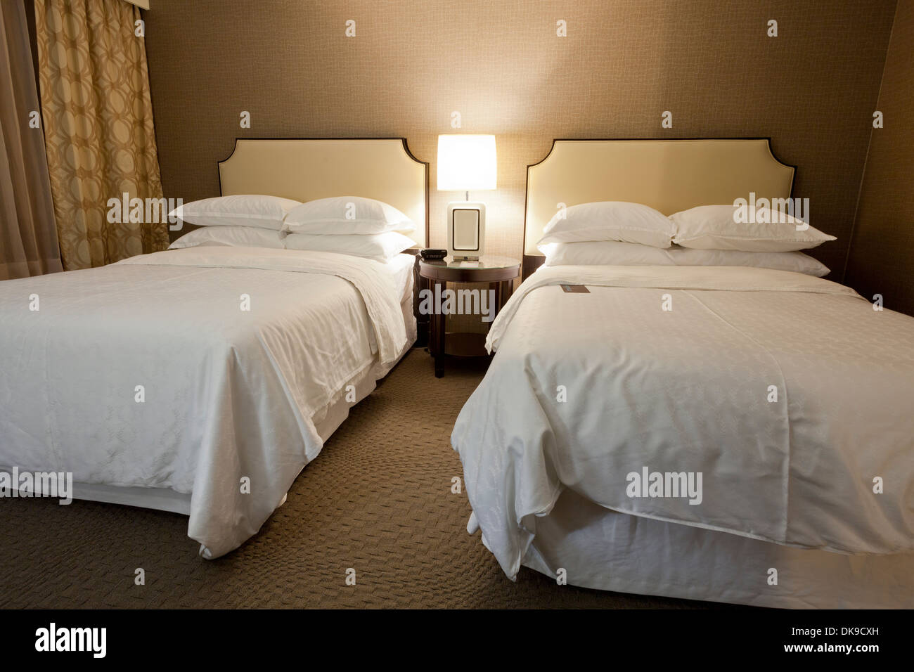 Camera doppia letti in Hotel Sheraton, STATI UNITI D'AMERICA Foto Stock