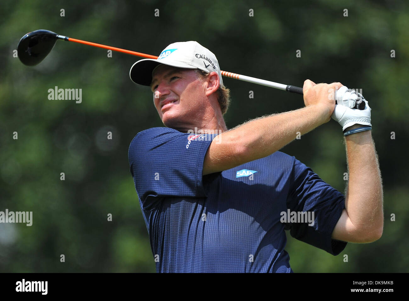 Agosto 26, 2011 - Edison, New Jersey, Stati Uniti - Sud Africa Ernie Els nel secondo round PGA azione durante la Barclays a Plainfield Country Club in Edison New Jersey (credito Immagine: © Brooks von Arx/Southcreek globale/ZUMAPRESS.com) Foto Stock