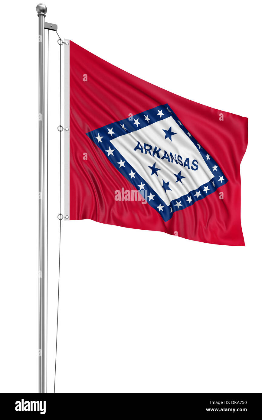 3D'Arkansas Bandiera Foto Stock