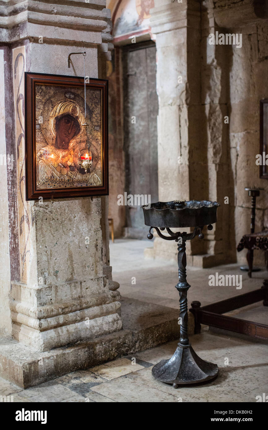 Monastero di Gelati interno, vicino a Kutaisi, Georgia Foto Stock