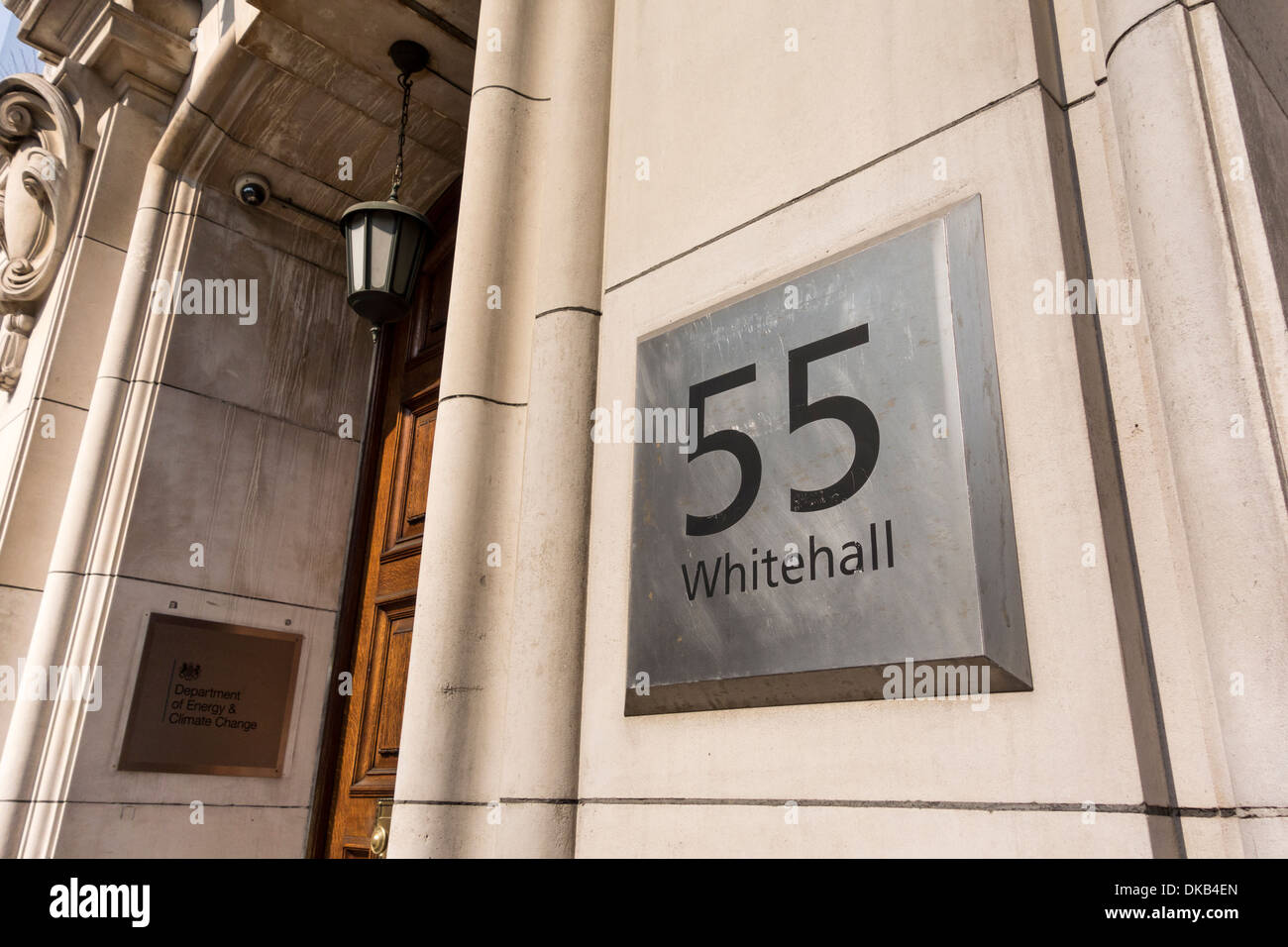 Dipartimento di Energia e cambiamenti climatici, 55 Whitehall, London, Regno Unito Foto Stock