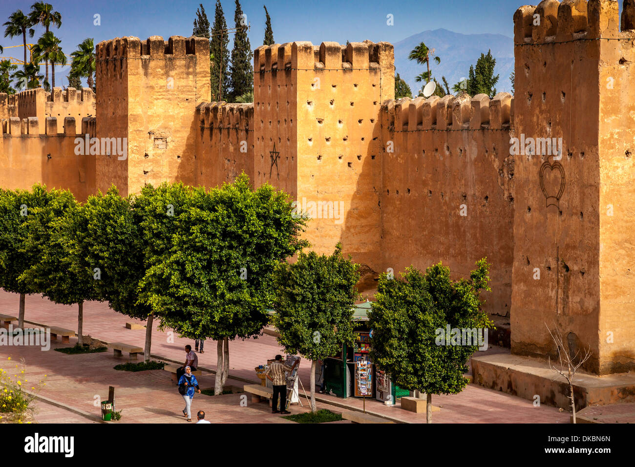Le mura medievali di Taroudant, Sous Valley, Marocco Foto Stock