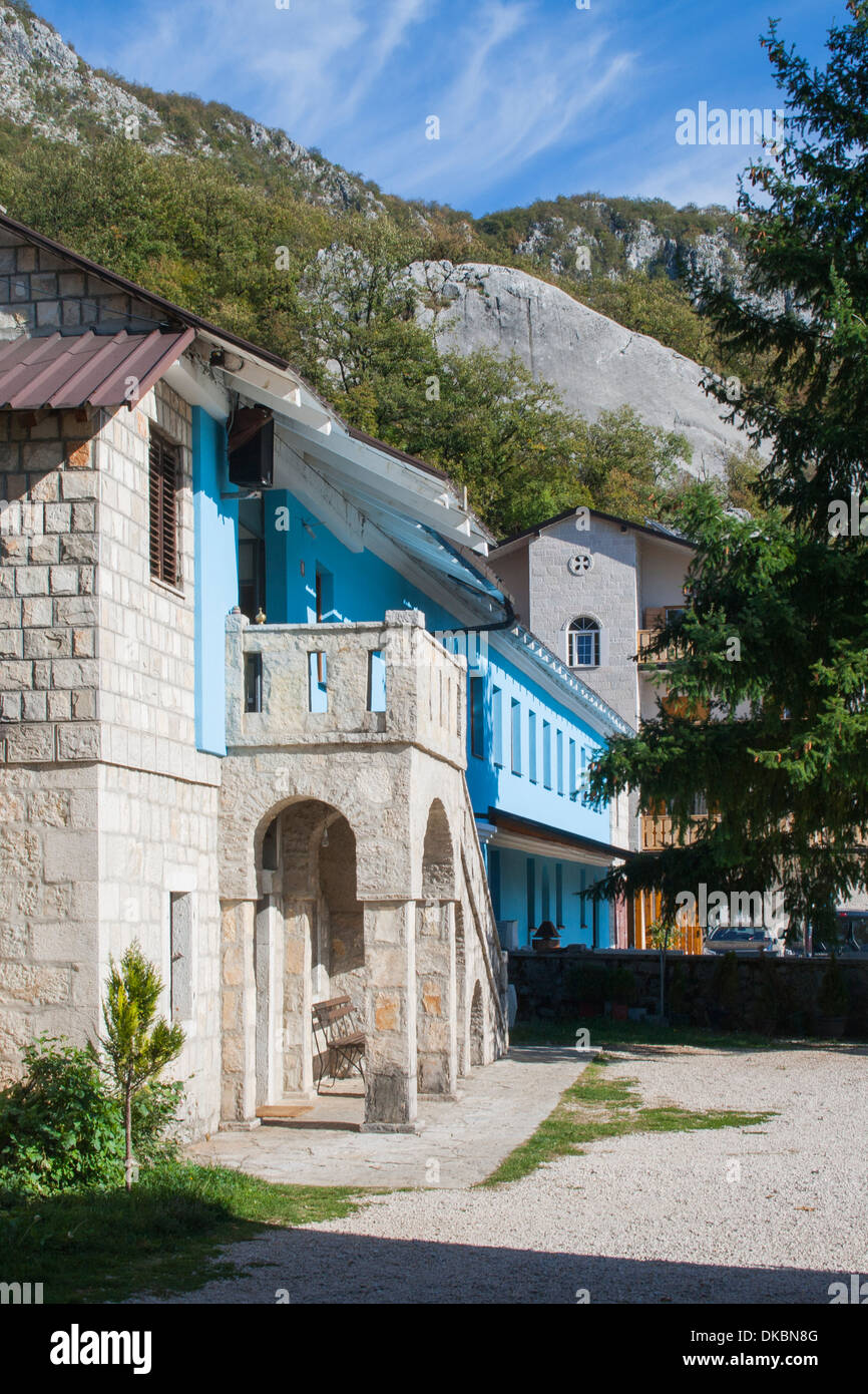 Montenegro, monastero di Ostrog, edificio nel monastero inferiore Foto Stock