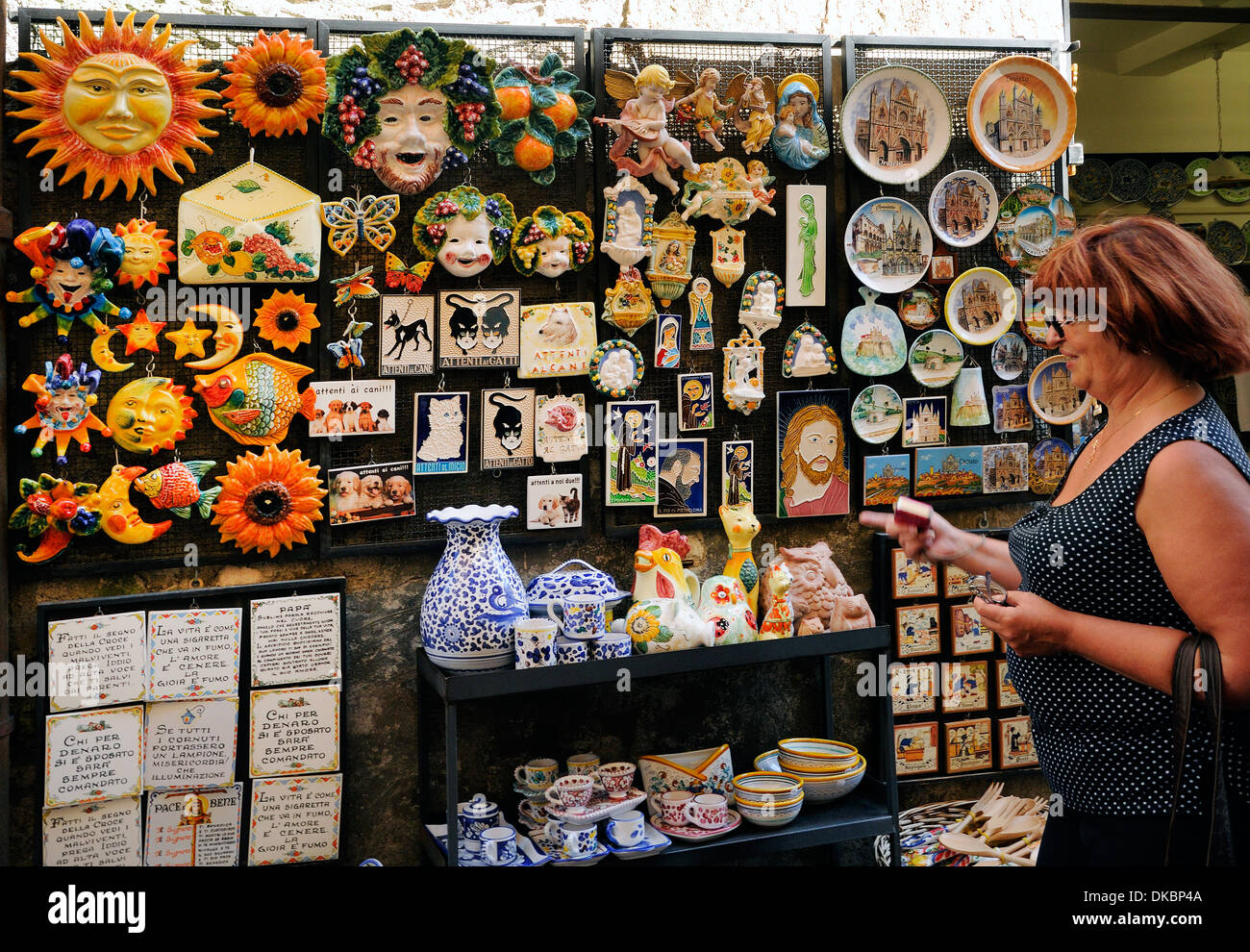 Shopping Orvieto Umbria Italia Foto Stock