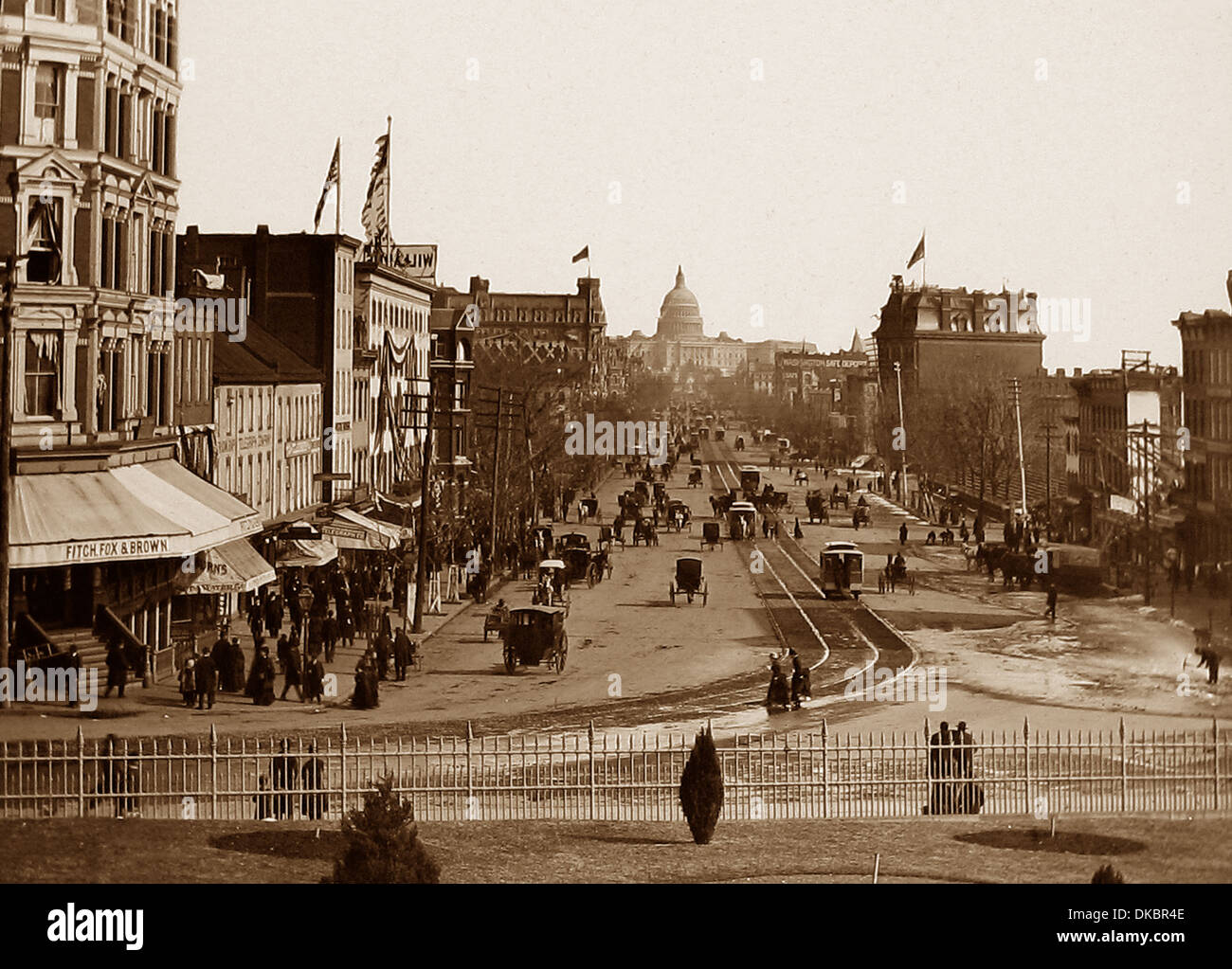 Stati Uniti Washington DC Pennsylvania Avenue inizio novecento Foto Stock