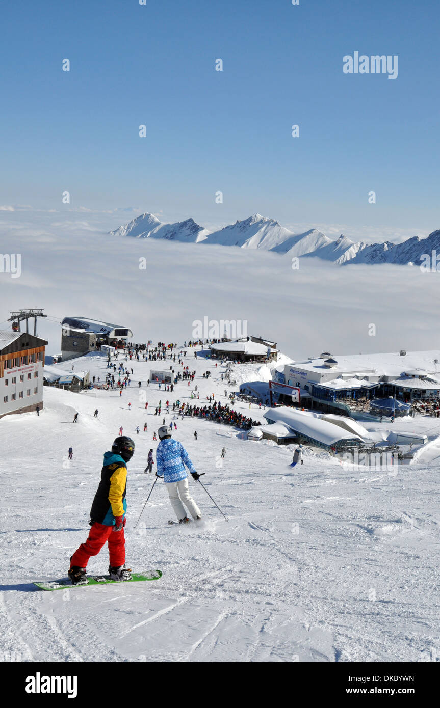 Sciare a Kitzsteinhorn, Zell am See, Alpi austriache Foto Stock