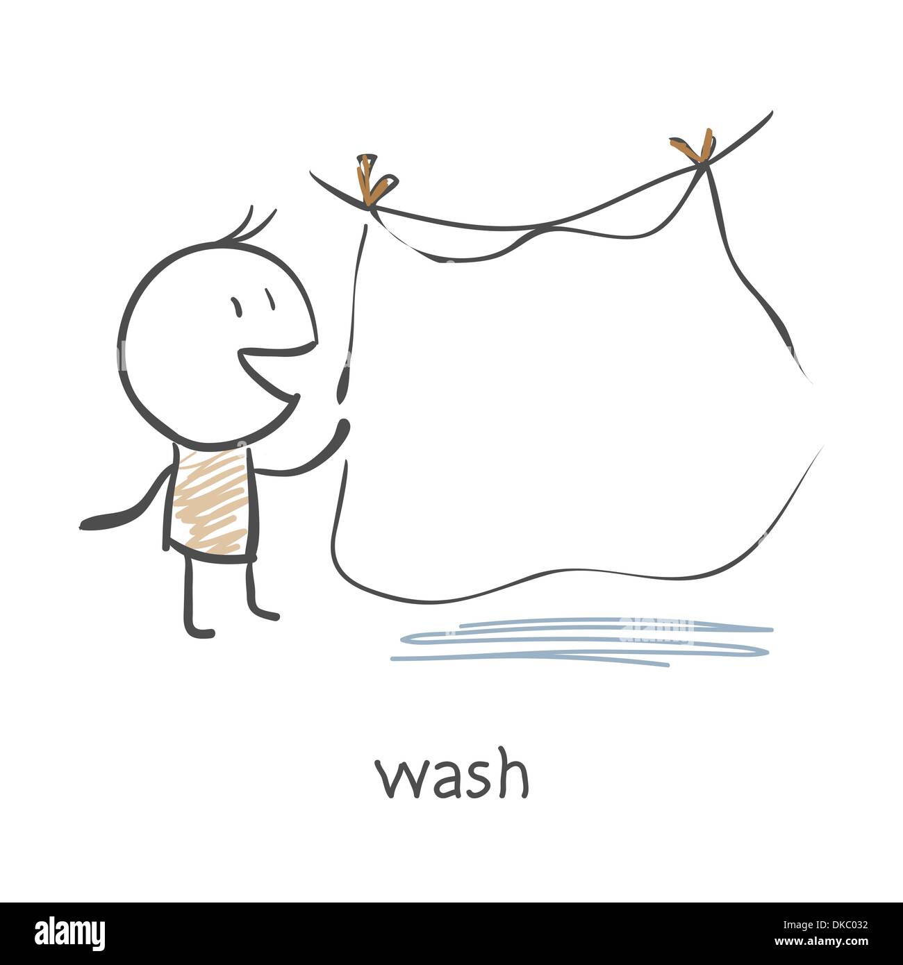 servizio lavanderia Illustrazione Vettoriale