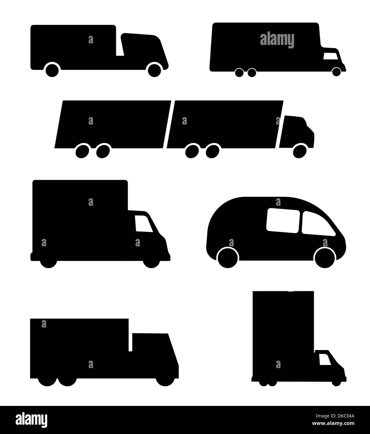 Diversi simboli del carrello Illustrazione Vettoriale