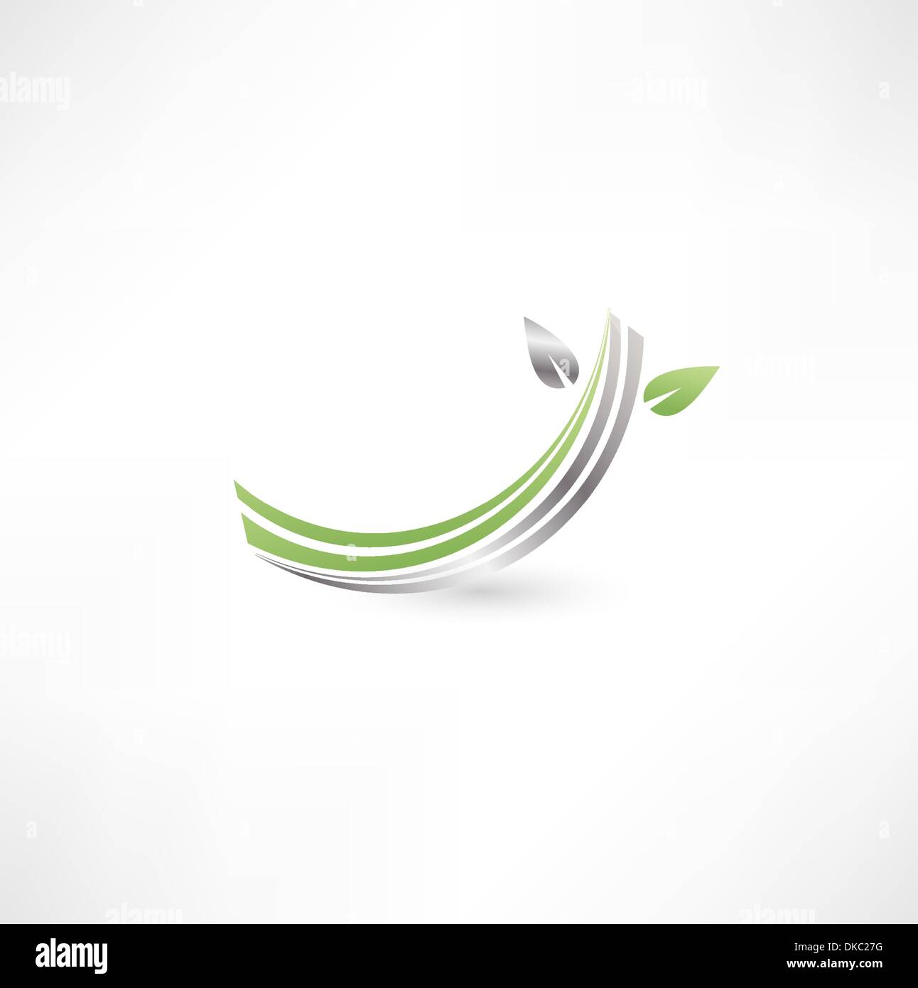 Simboli di eco con foglie Illustrazione Vettoriale