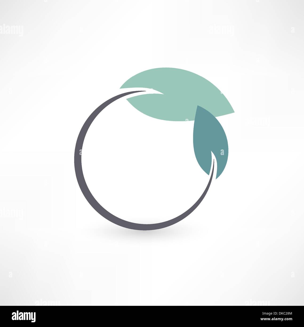 Simboli di eco con foglie Illustrazione Vettoriale