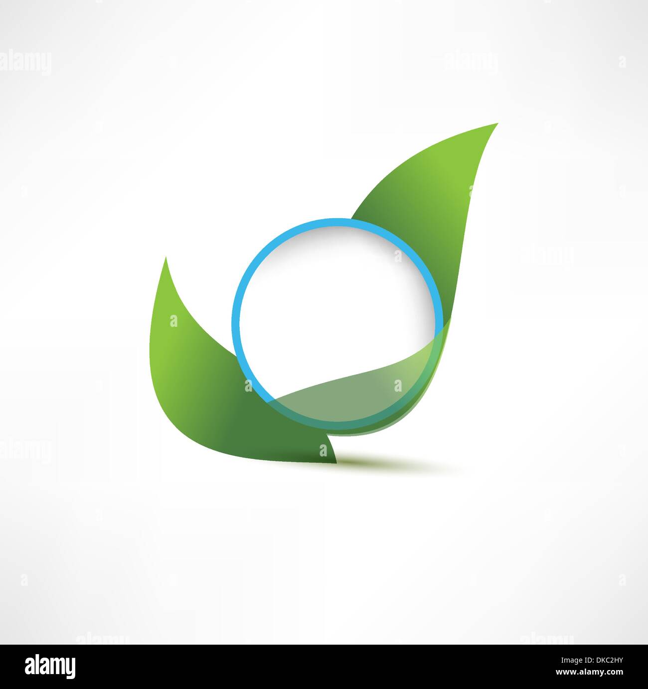 Simboli di eco con foglie Illustrazione Vettoriale