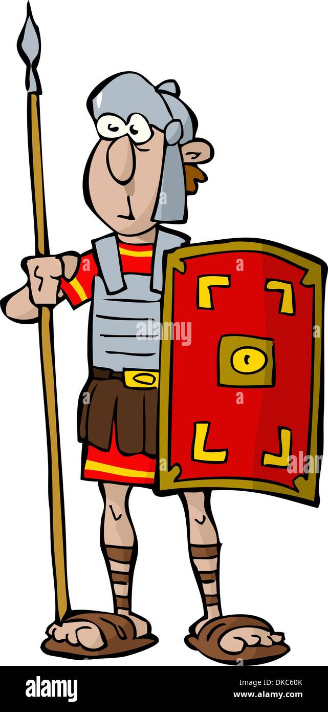 Legionario su uno sfondo bianco illustrazione vettoriale Illustrazione Vettoriale