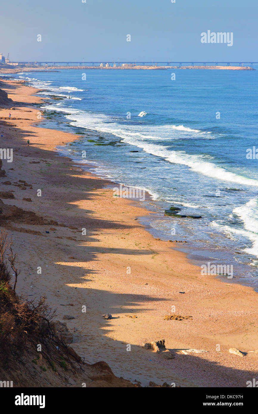 Mattina mare paesaggio in Israele Ashkelon Foto Stock