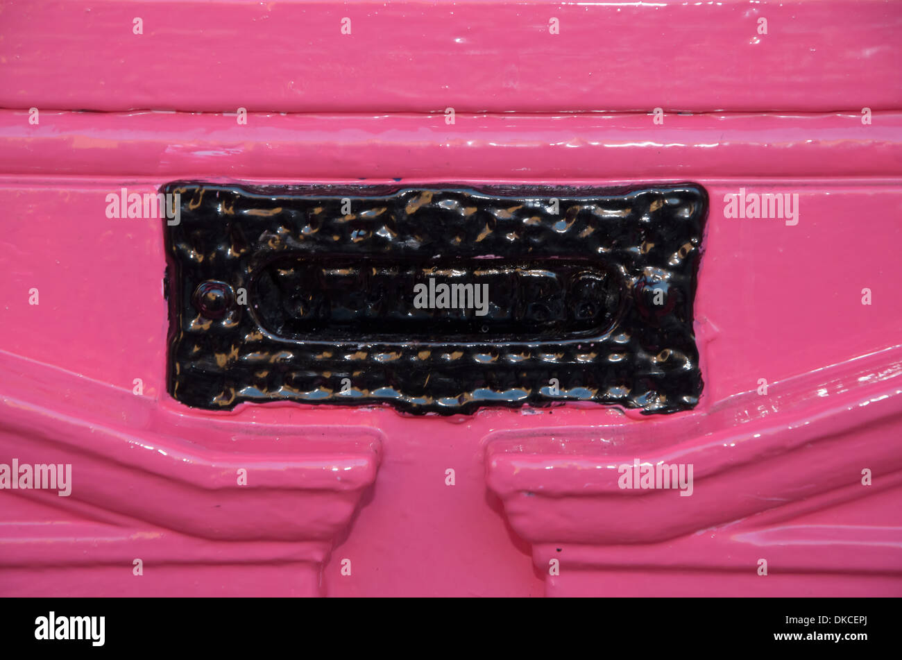 Molto luminoso e colorato in legno porta in legno REGNO UNITO Foto Stock