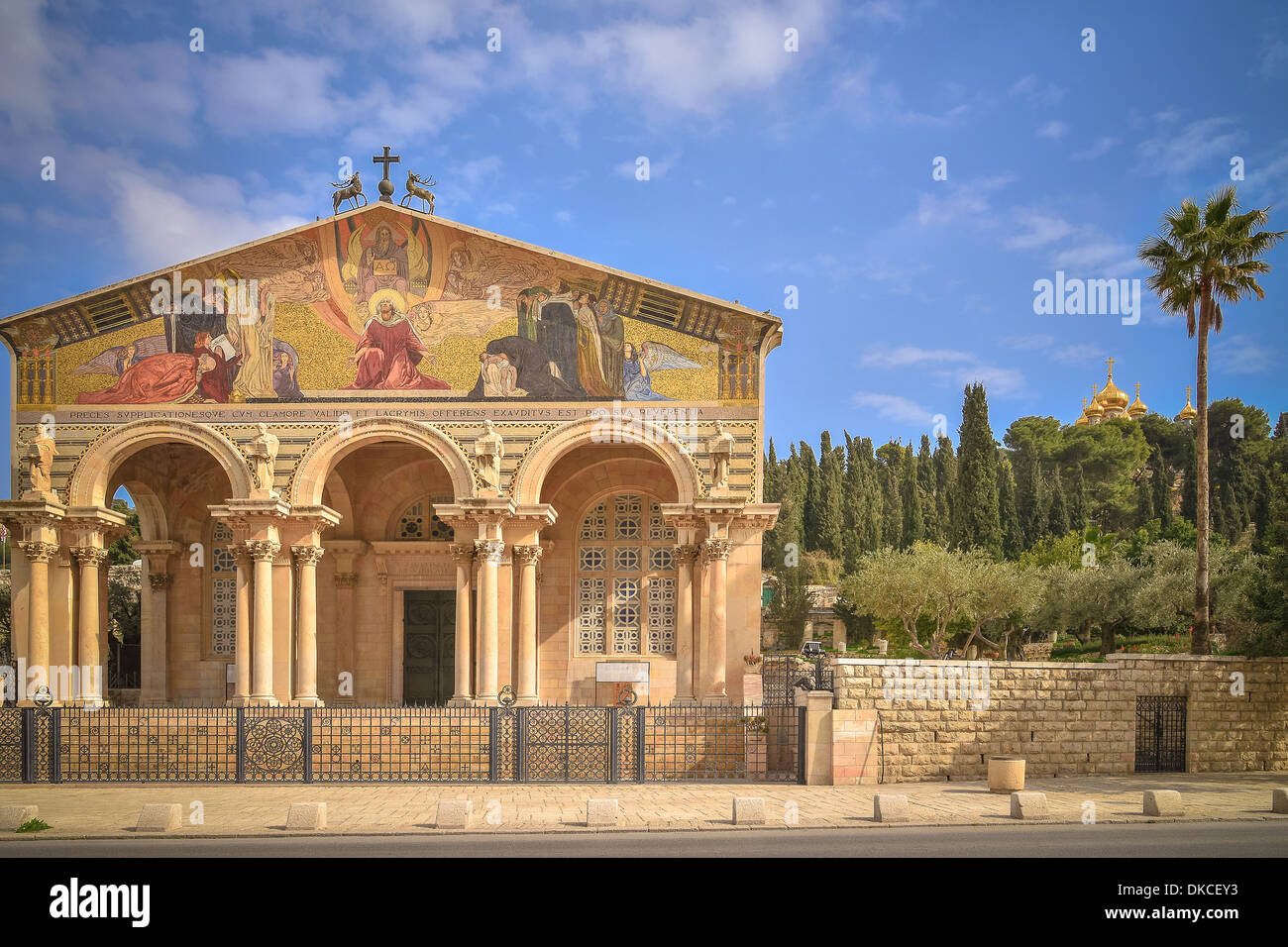 Chiesa di tutte le nazioni nel Getsemani a Gerusalemme Foto Stock