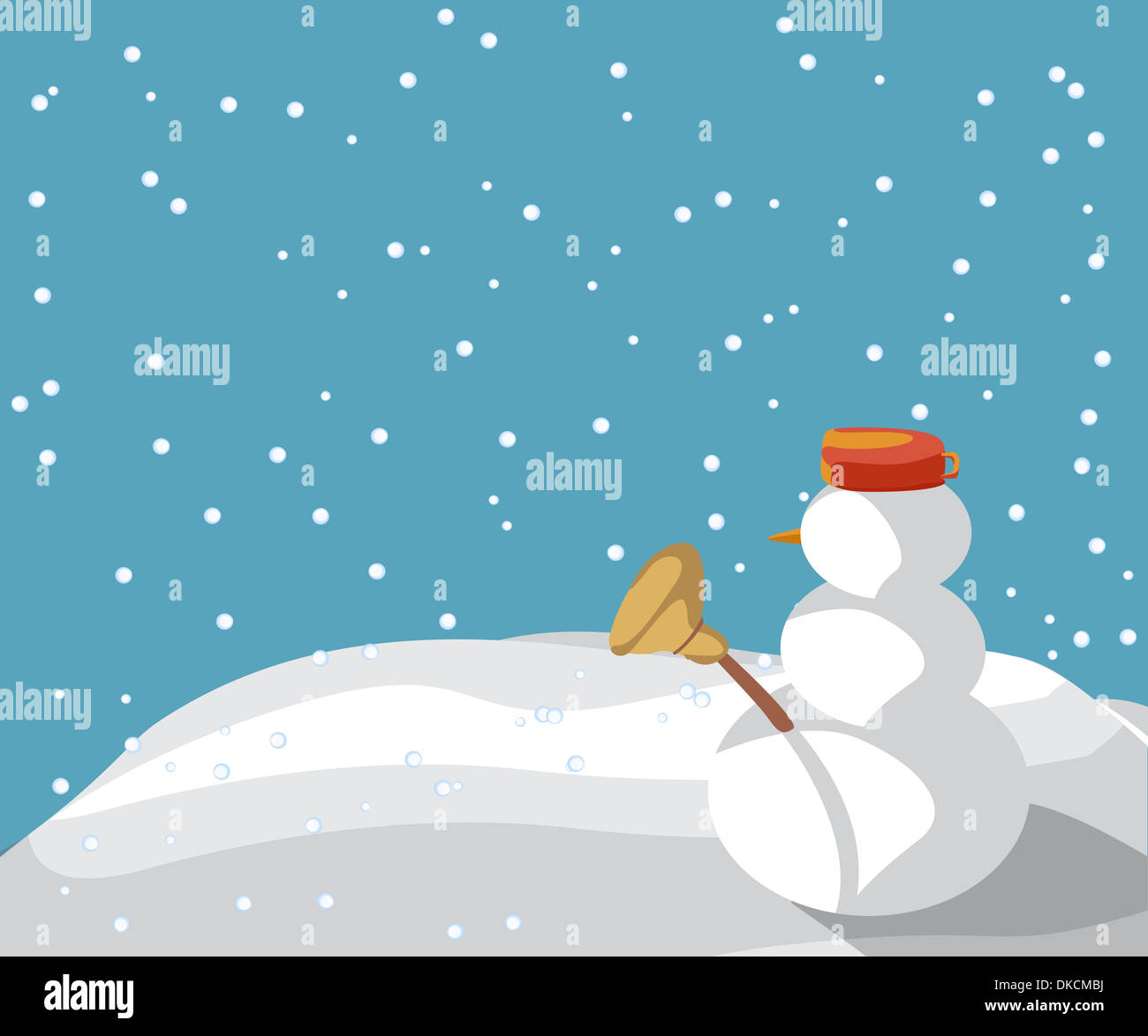 Pupazzo di neve, Sfondo Inverno Foto Stock