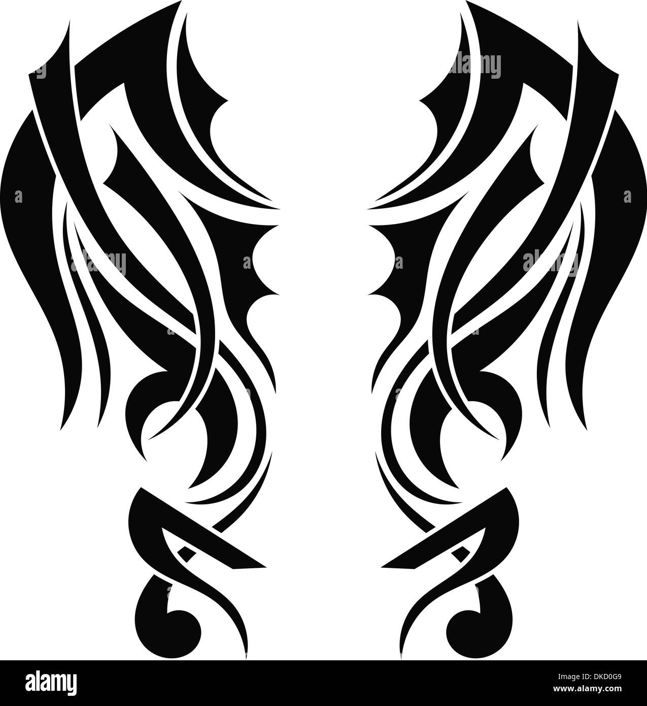 Graphic Design Tribal tattoo ali Illustrazione Vettoriale