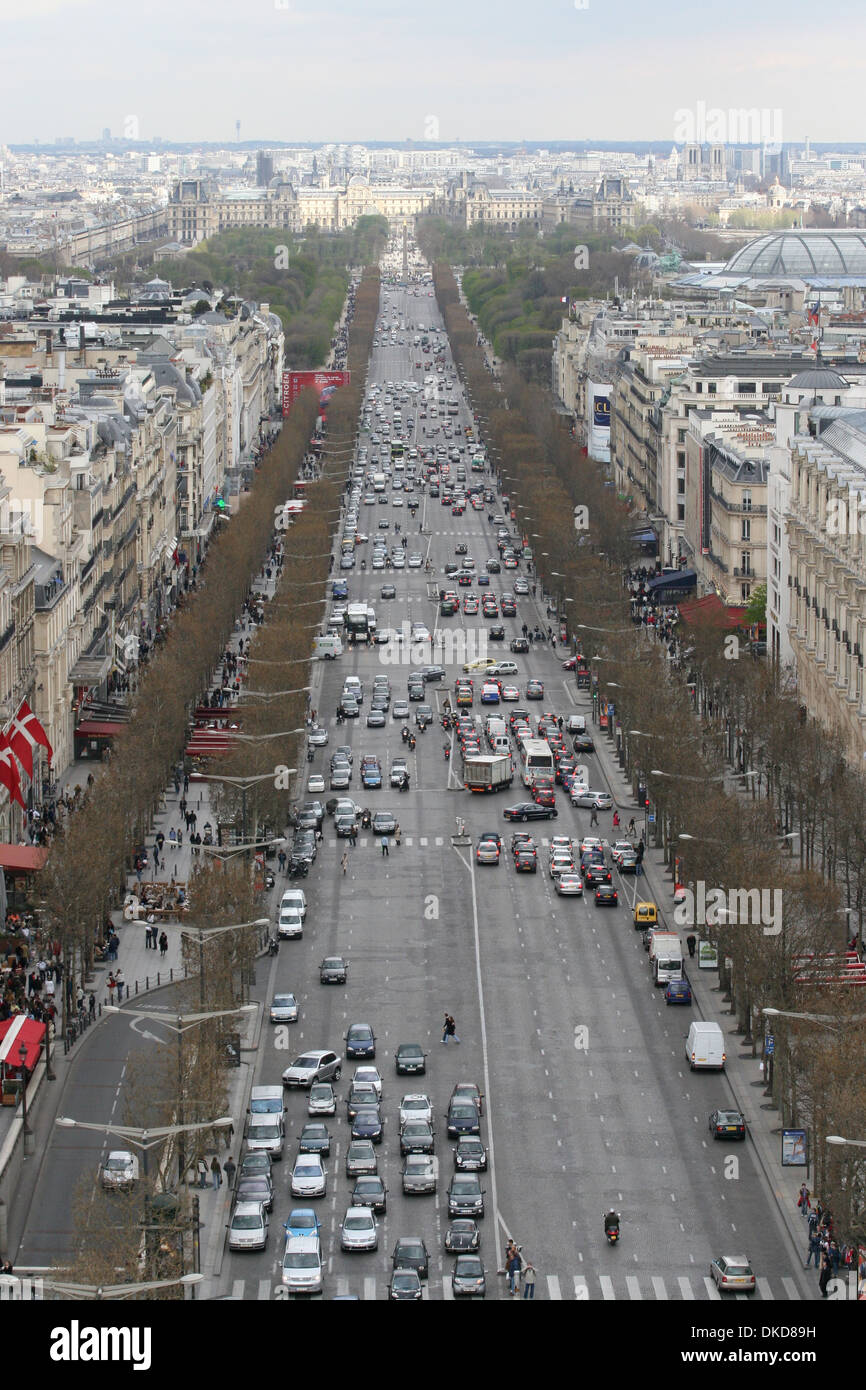 Avenue des Champs-Élysées Foto Stock