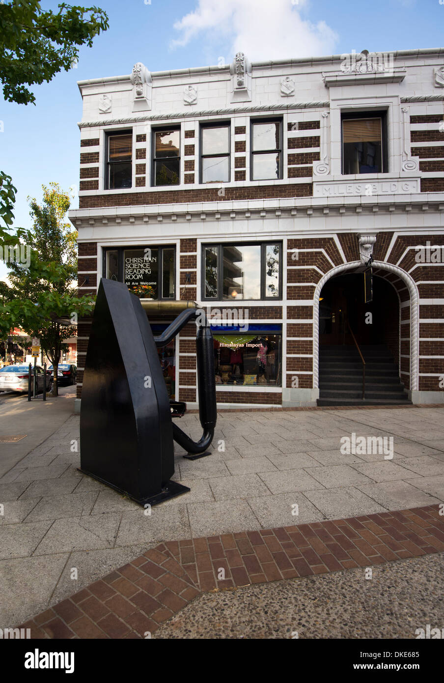 Il Flatiron scultura, Downtown Asheville, Carolina del Nord Foto Stock