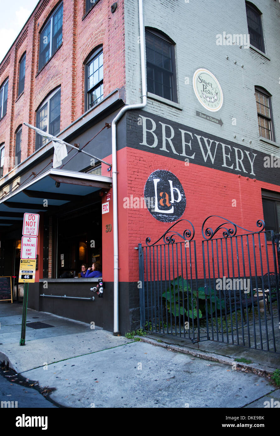 Asheville Brewery Lexington Avenue Birreria (laboratorio) in Asheville, Carolina del Nord Foto Stock
