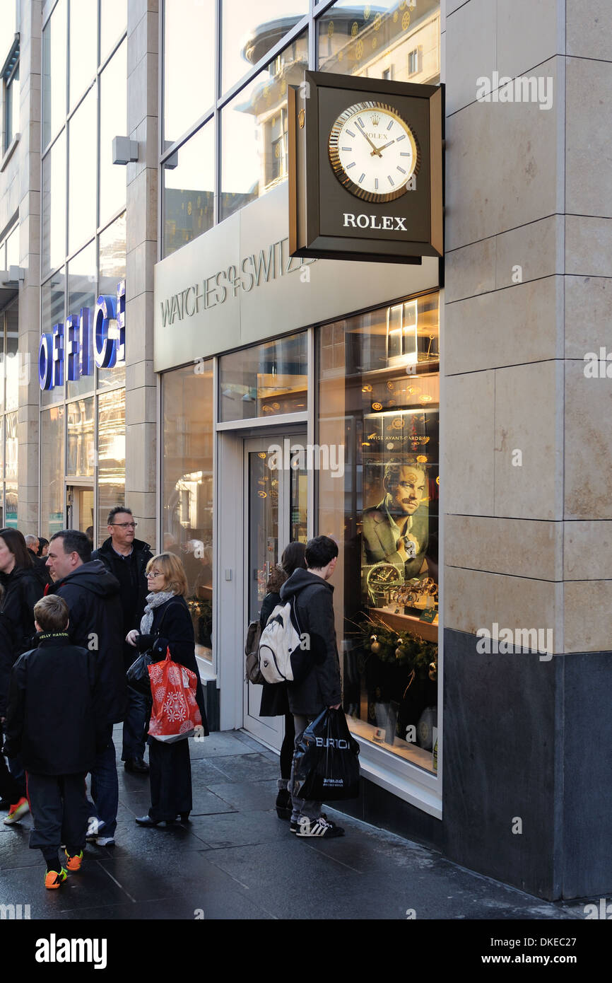 Orologio Rolex firmare presso gli orologi della Svizzera shop a Buchanan  Street, Glasgow, Scotland, Regno Unito Foto stock - Alamy
