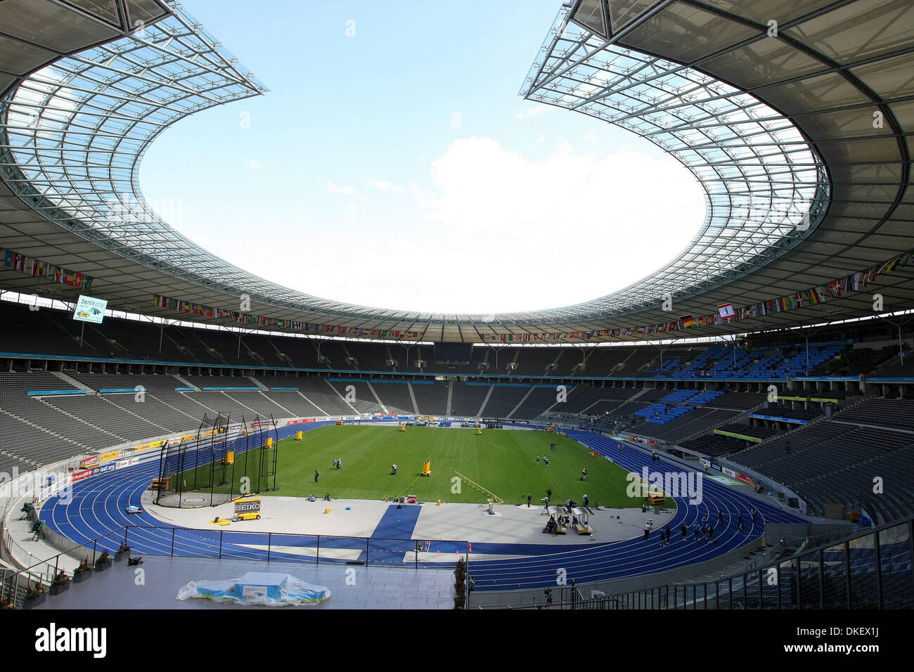 Agosto 14, 2009 - Berlino, Germania - Stadio Olimpico di Berlino dove il dodicesimo IAAF Campionati del Mondo di atletica leggera si svolge. (Credito Immagine: © Aleksander V. Chernykh/PhotoXpress/ZUMA Press) Foto Stock