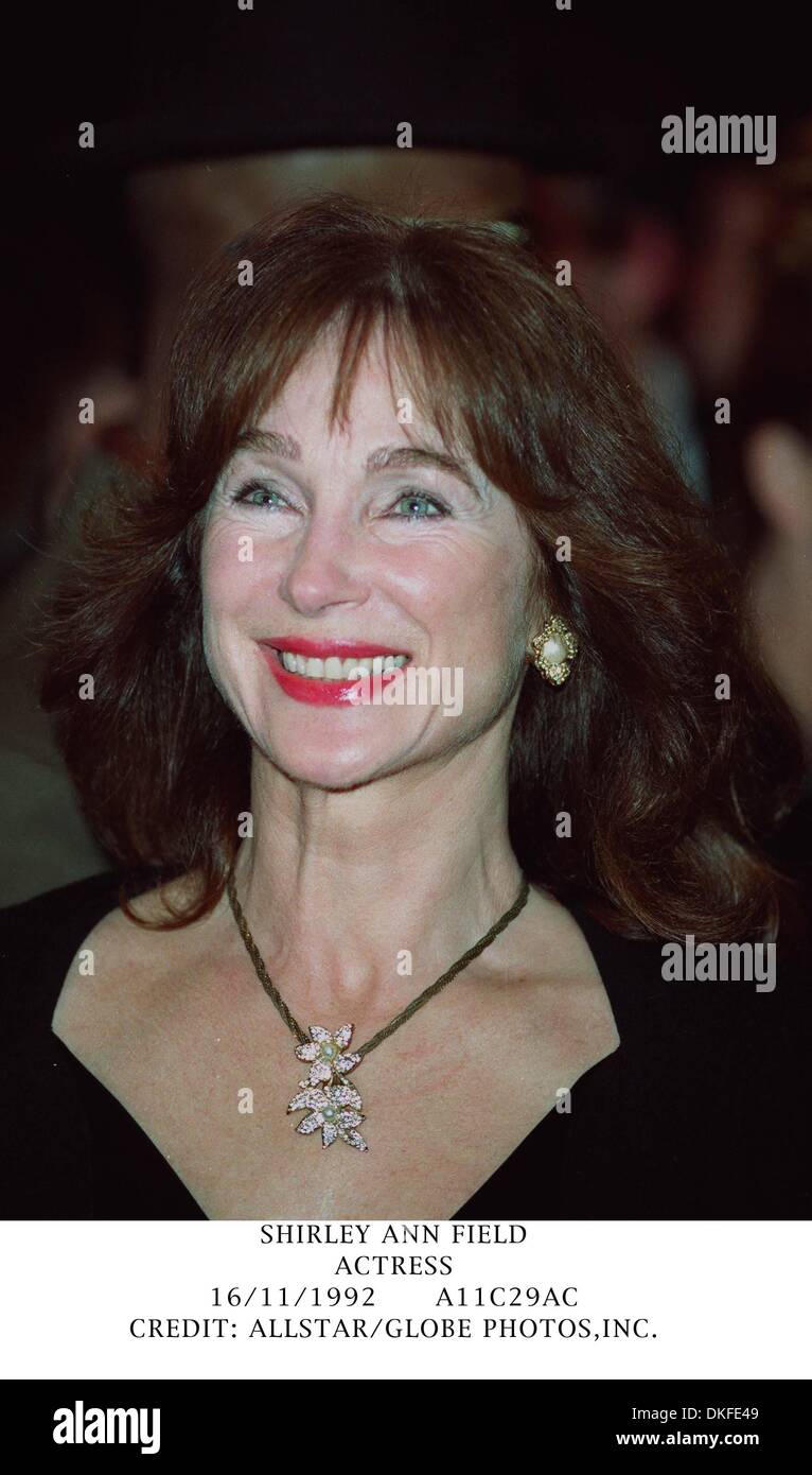 Nov. 16, 1992 - SHIRLEY ANN FIELD.attrice.16/11/1992.A11C29AC.Credit: ALLSTAR/(enti Immagine: © Globo foto/ZUMAPRESS.com) Foto Stock