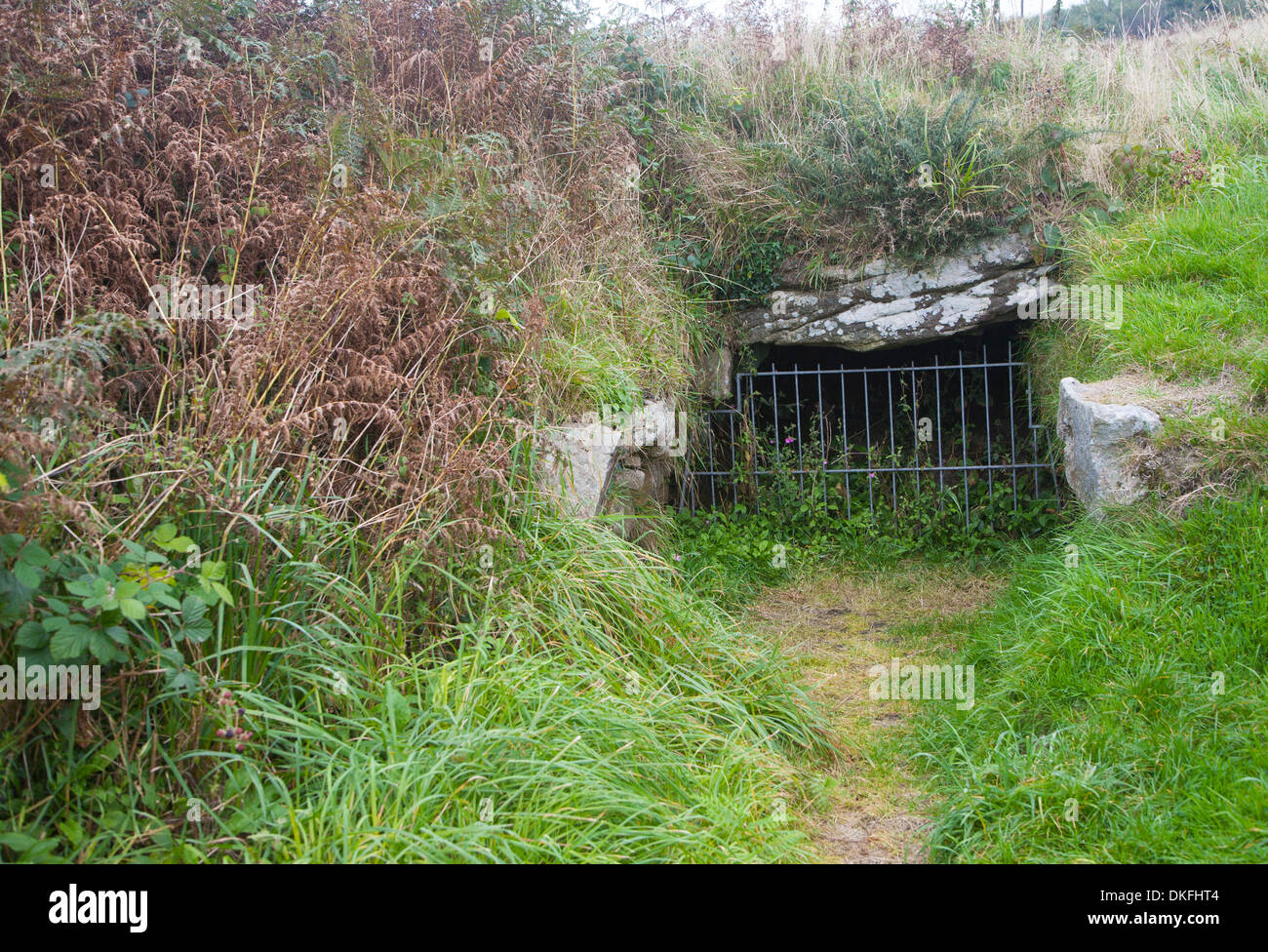 Metropolitana Fogou Chysauster Ancient Village tarda età del ferro e Romano-British villaggio di case a cortile Cornovaglia Foto Stock