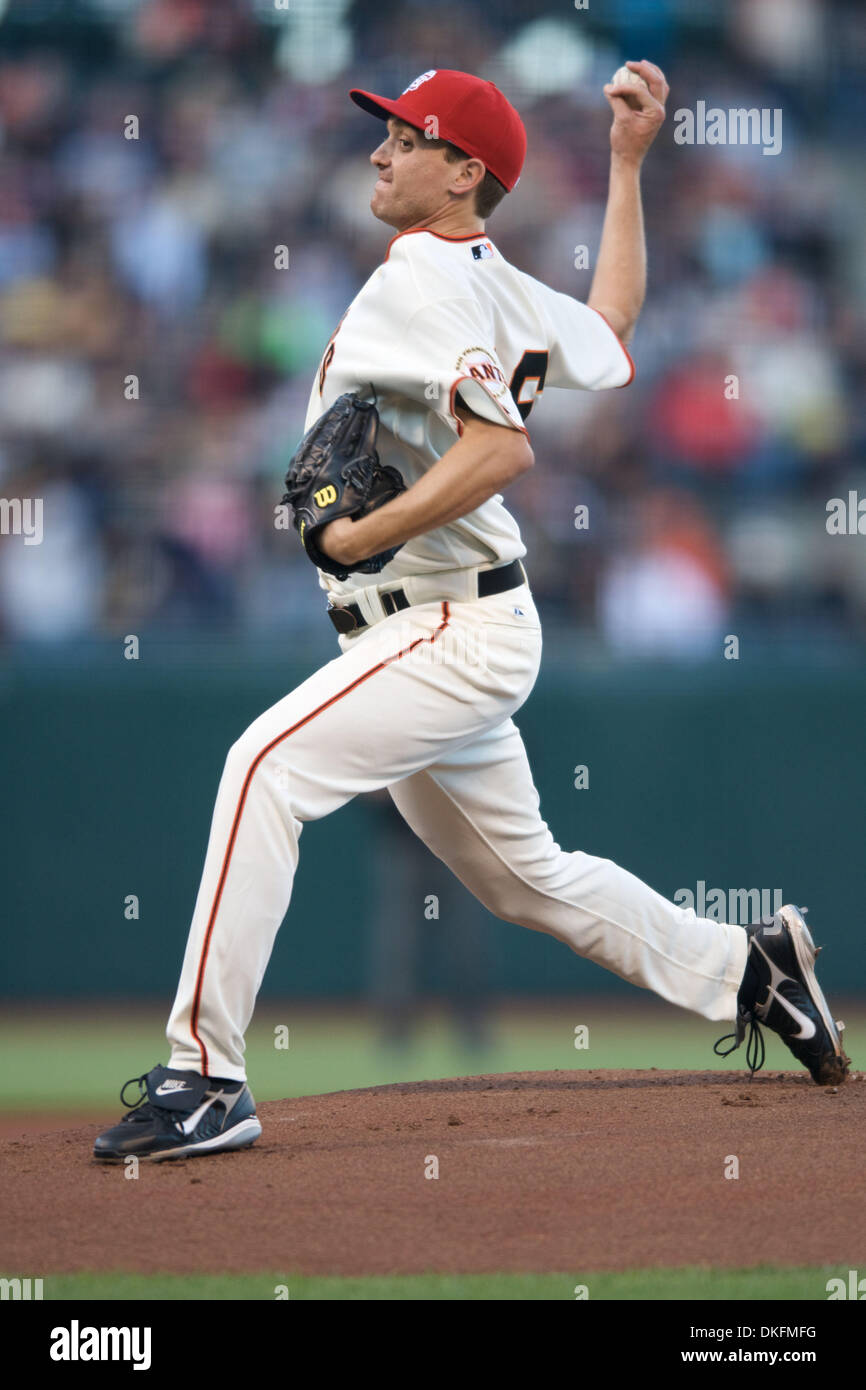 Jul 03, 2009 - San Francisco, California, Stati Uniti d'America - San Francisco Giants pitcher RYAN SADOWSKI in azione durante la partita MLB tra Houston Astros e i San Francisco Giants di AT&T Park di San Francisco. (Credito Immagine: © Matt Cohen/Southcreek globale/ZUMA Press) Foto Stock