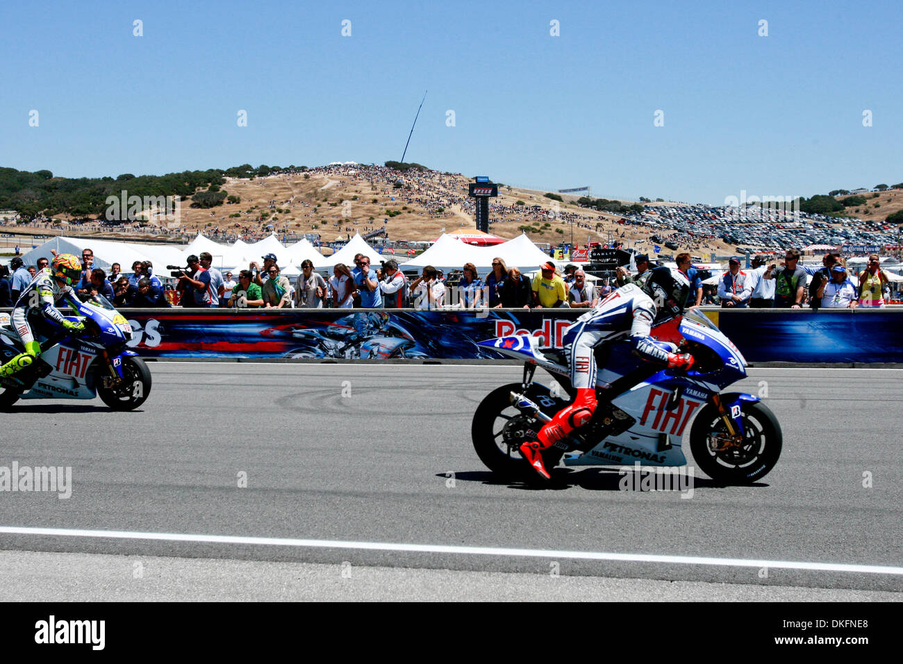 Jul 05, 2009 - Monterey, California, Stati Uniti d'America - Inizio della MotoGP Red Bull Grand Prix 2009 al Mazda Raceway Laguna Seca per Moto GP di gara 8 per la stagione 2009. (Credito Immagine: © Konstandinos Goumenidis/Southcreek globale/ZUMA Press) Foto Stock