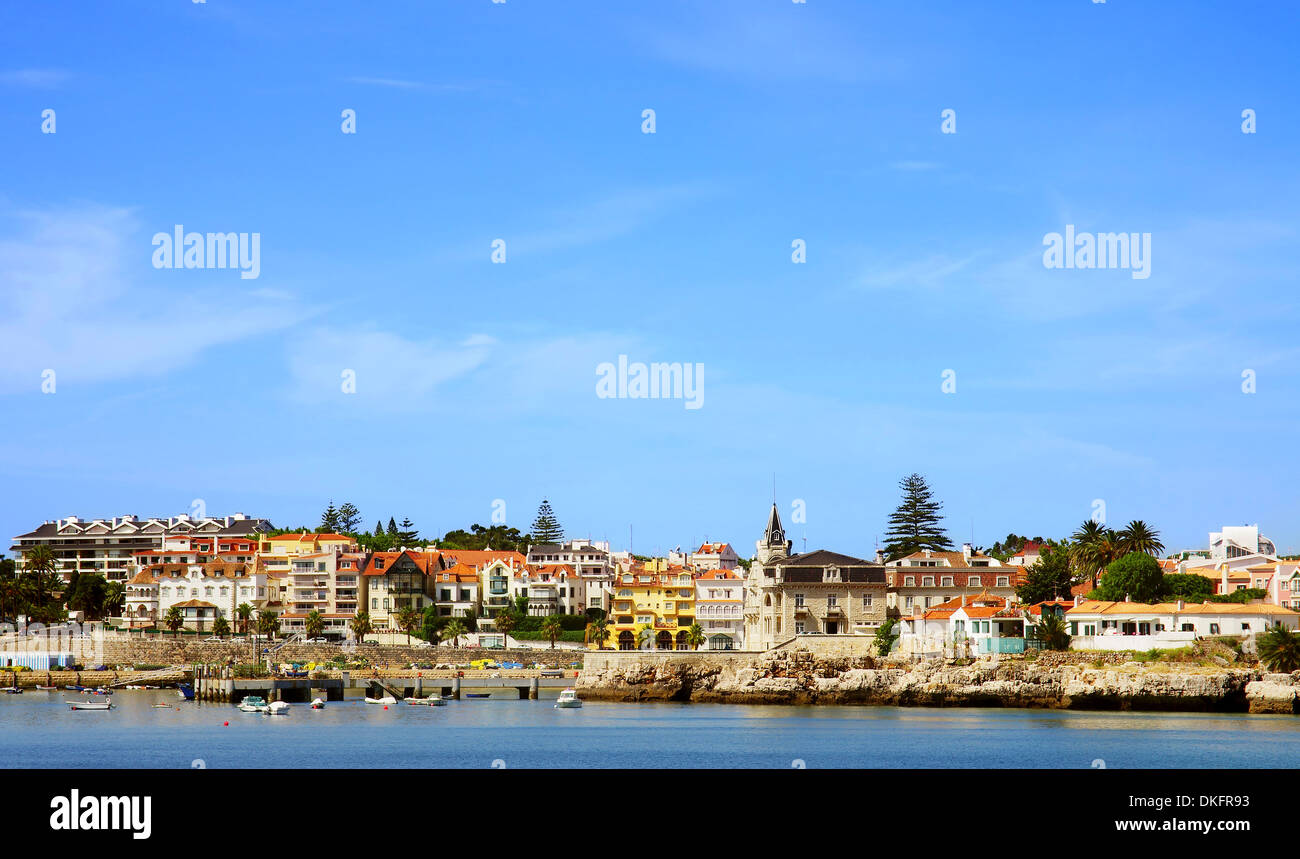 Vista della bellissima città di Cascais - Portogallo Foto Stock