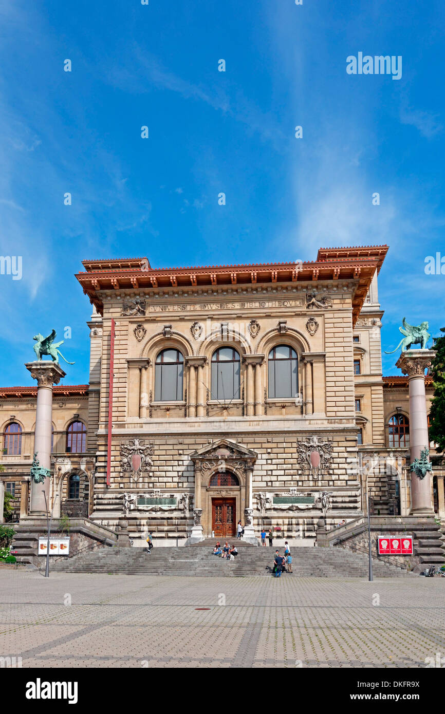 Cantonali Musee des Beaux Arts, Place de la Riponne, Losanna Vaud, Svizzera, Europa Foto Stock