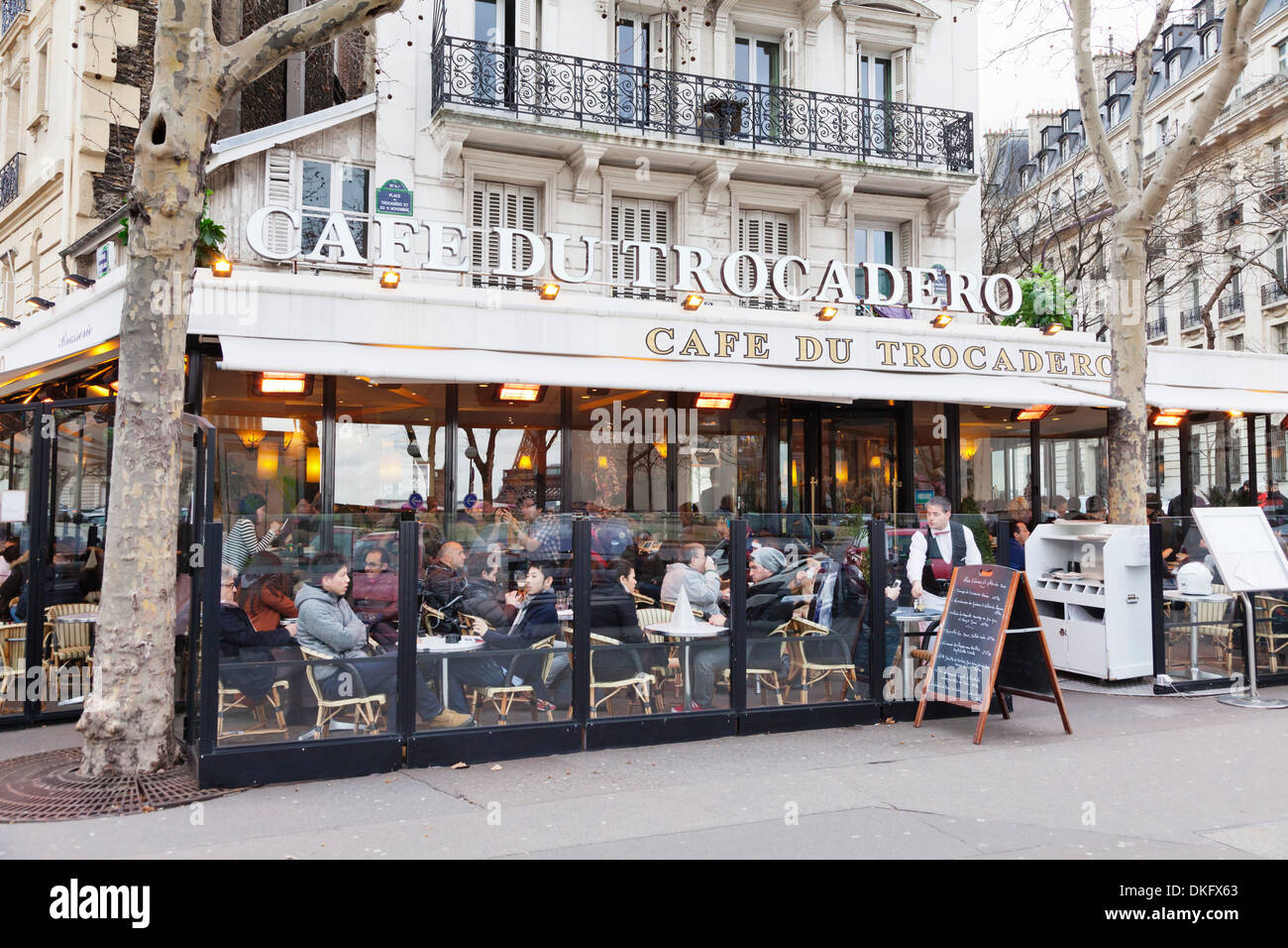 Il Cafe du Trocadero, Trocadero, Parigi, Ile de France, Francia, Europa Foto Stock