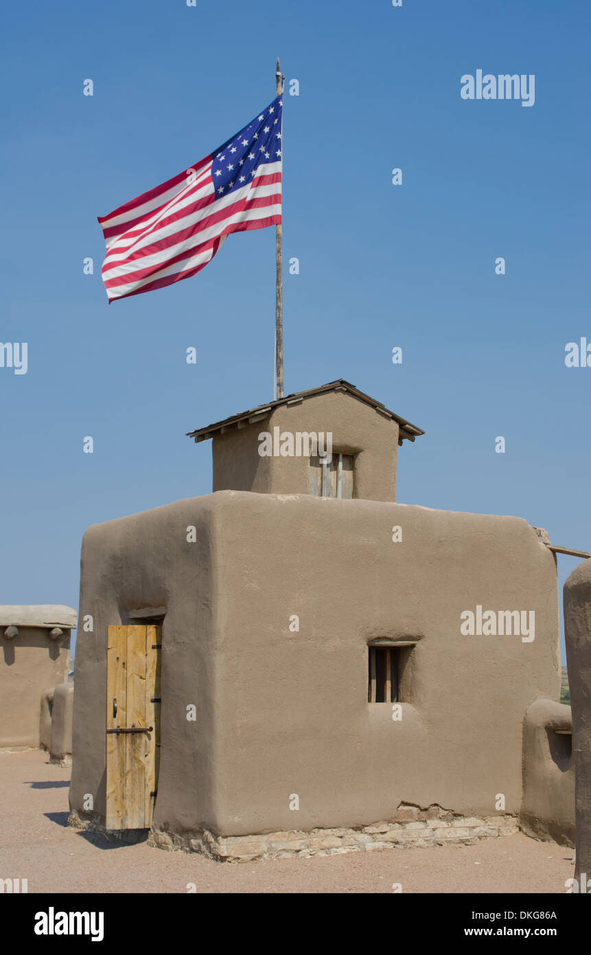 Piegate il vecchio forte sulle praterie di Colorado orientale era il solo insediamento tra MIssouri e Santa Fe, New Mexico. Foto Stock