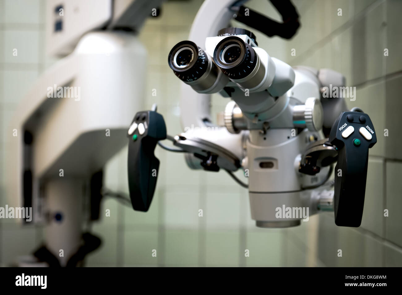 Microscopio closeup Foto Stock