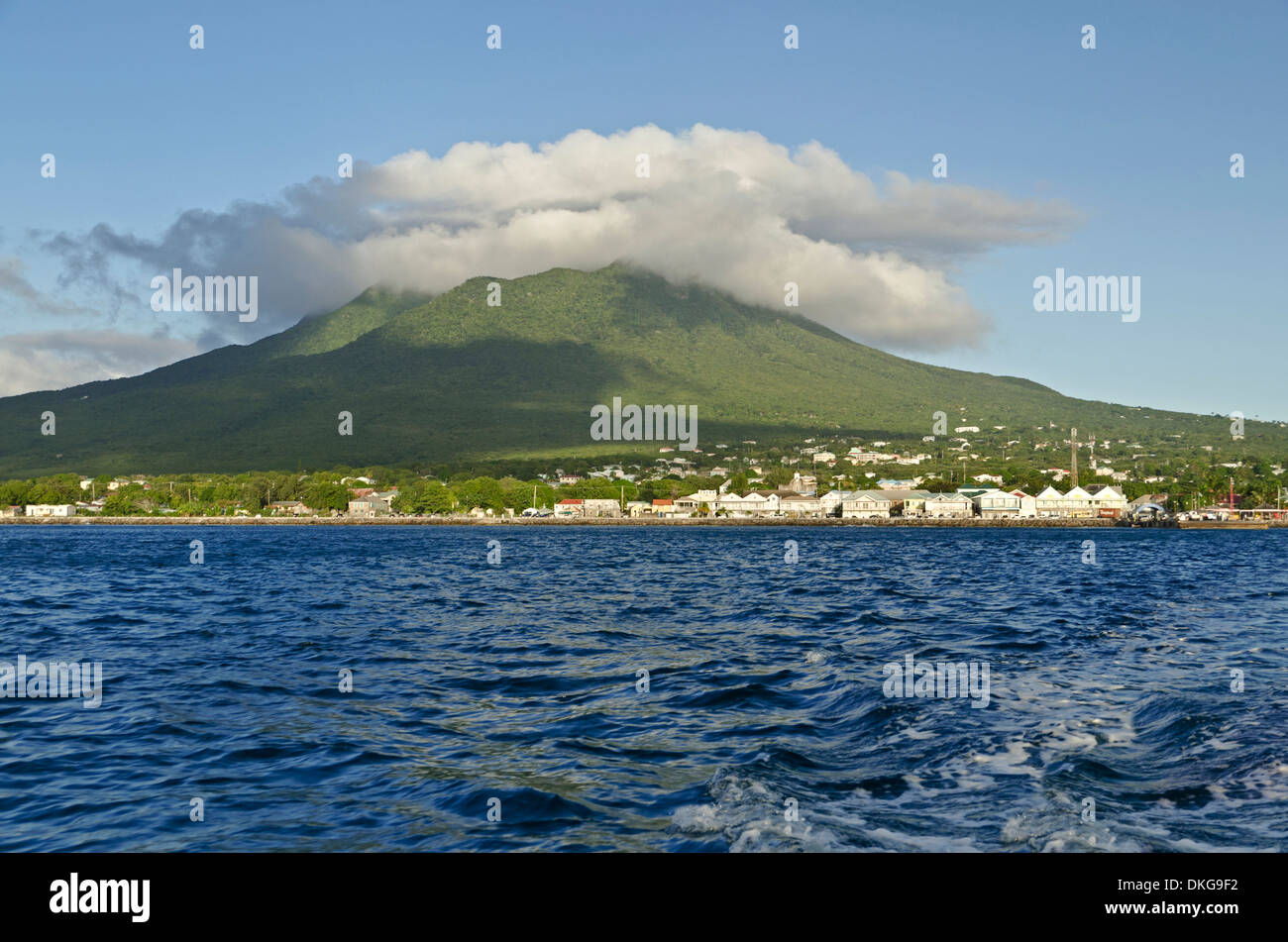 Picco di Nevis, Charlestown, Nevis, Saint Kitts e Nevis, Piccole Antille, Caraibi, America Foto Stock