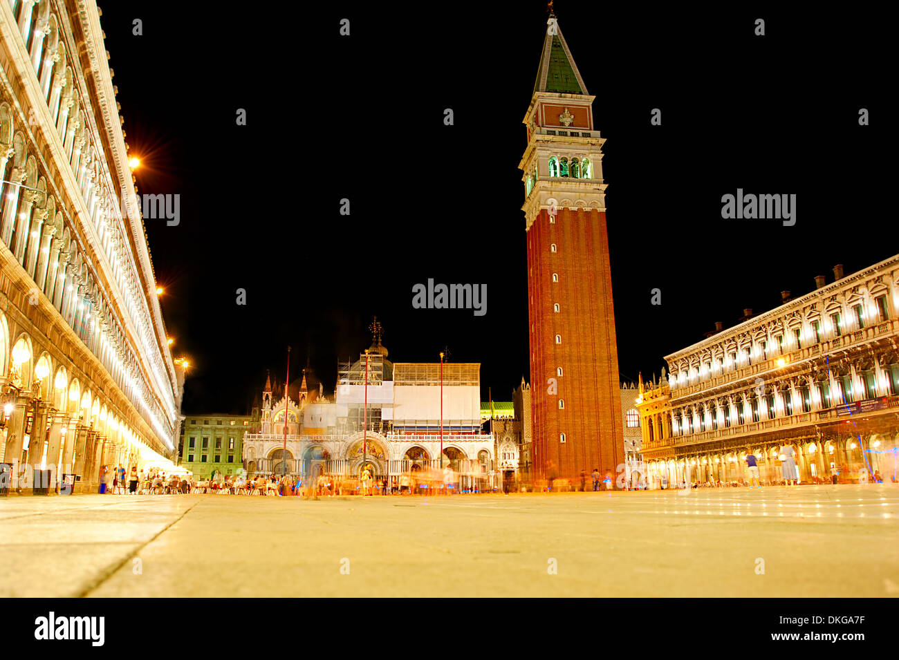 Piazza San Marco di sera, Venezia Italia. Foto Stock