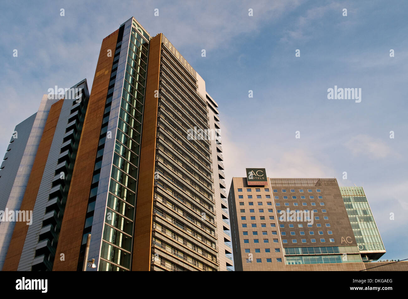 Hotel Barcelona Princess e AC Hotel, Av Diagonal di Barcellona, in Catalogna, Spagna Foto Stock