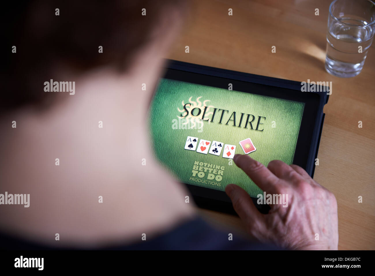 Solitaire gioco online Foto Stock