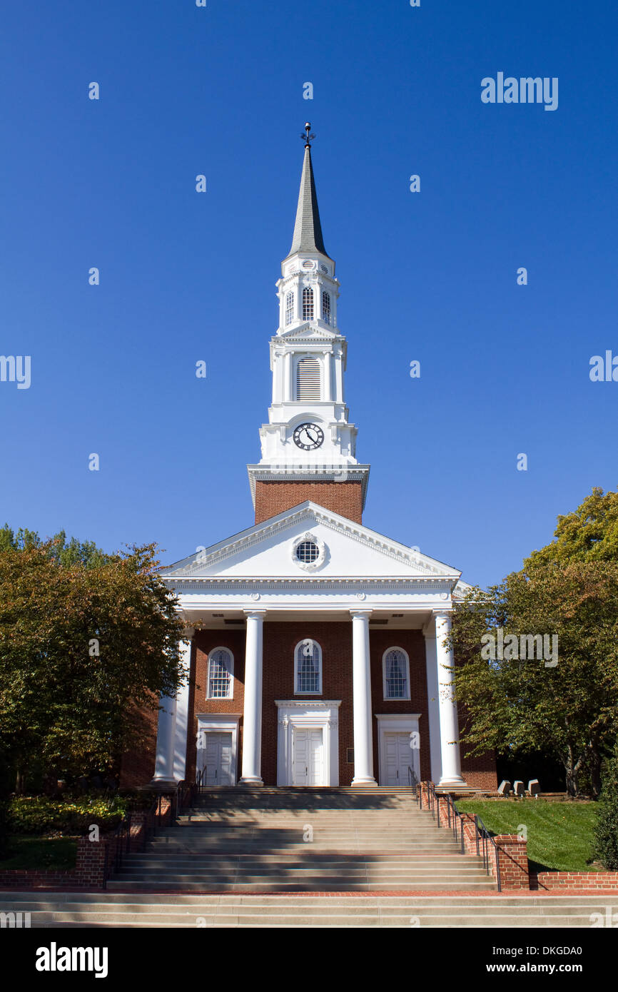 Cappella Memoriale del campus della University of Maryland situato in College Park, MD. Foto Stock