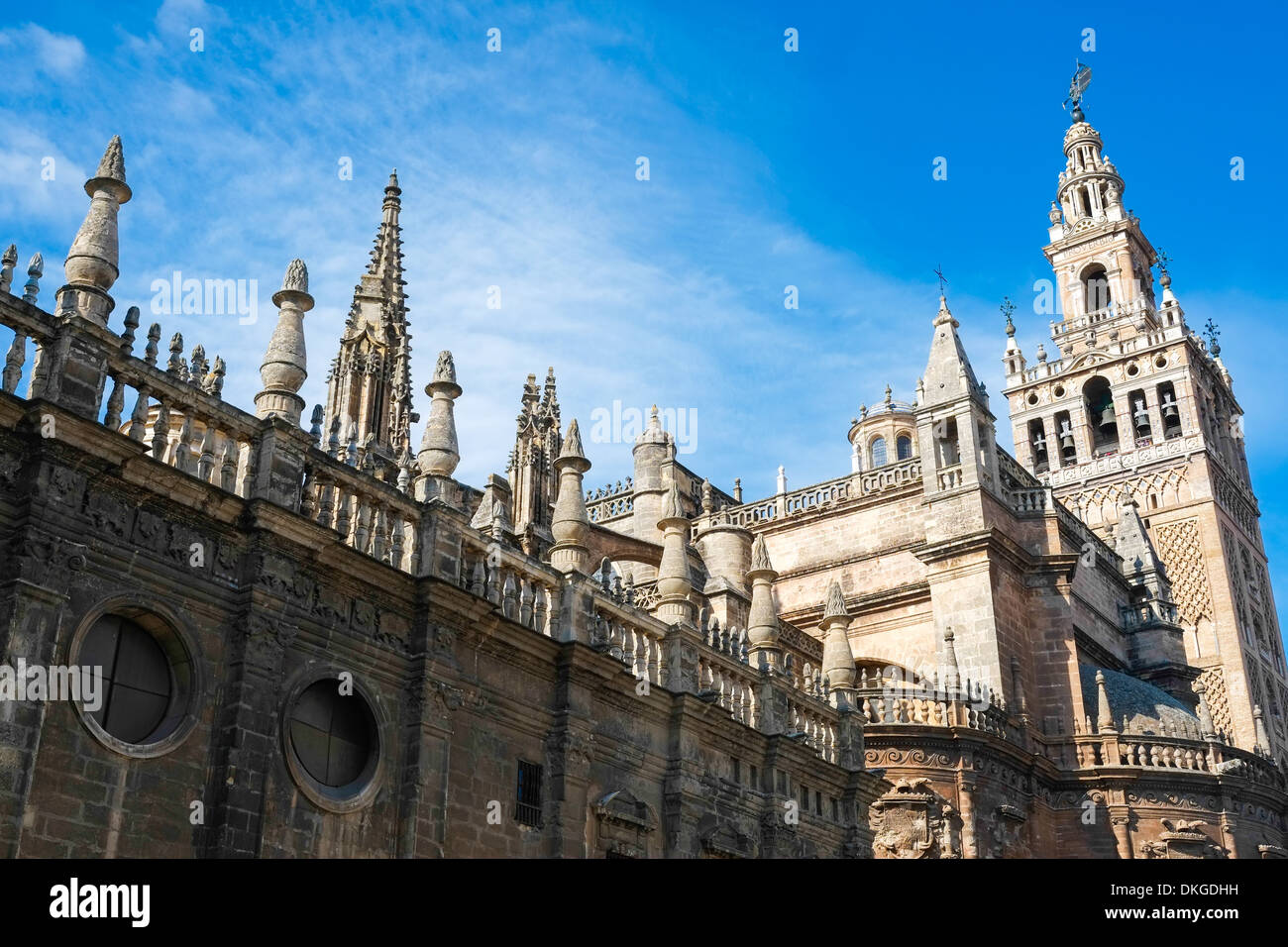 La Giralda nella cattedrale di Siviglia, in Andalusia, Spagna Foto Stock