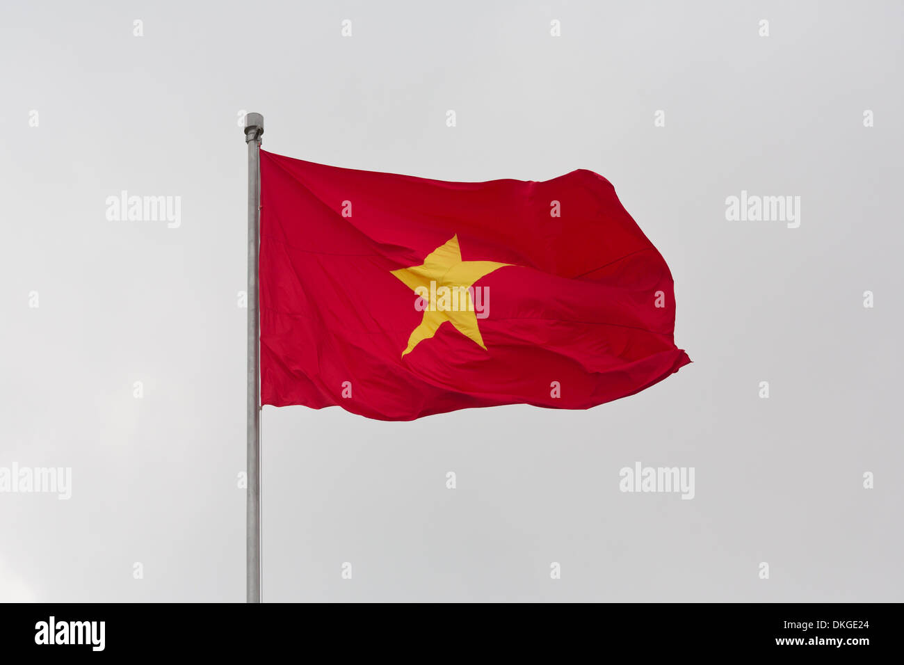 Bandiera vietnamita di Hanoi, Vietnam Foto Stock