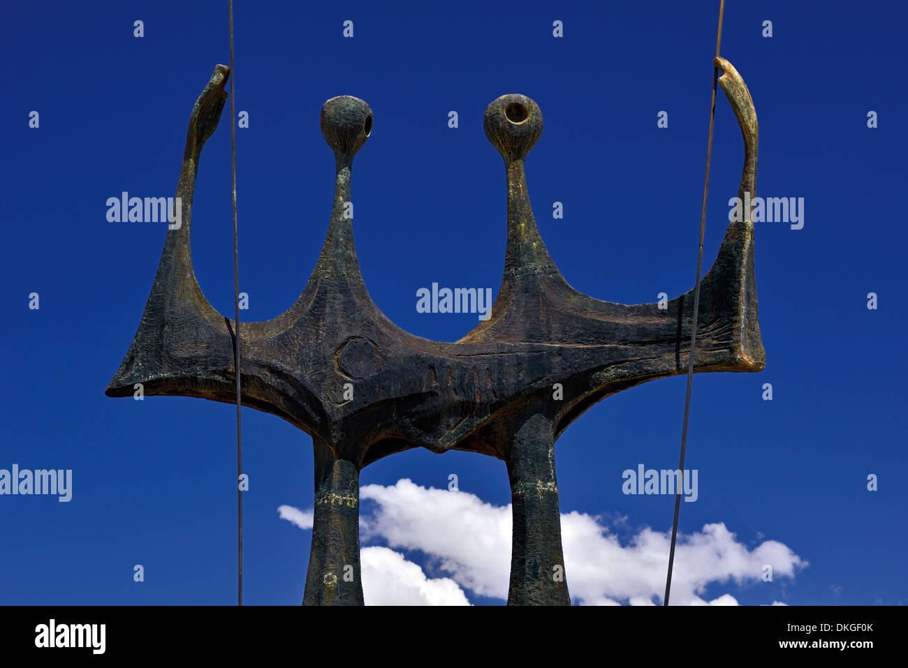 Il Brasile, Brasilia: monumento 'Os Candangos' da Bruno Giorgi a Praça dos Tres Poderes Foto Stock
