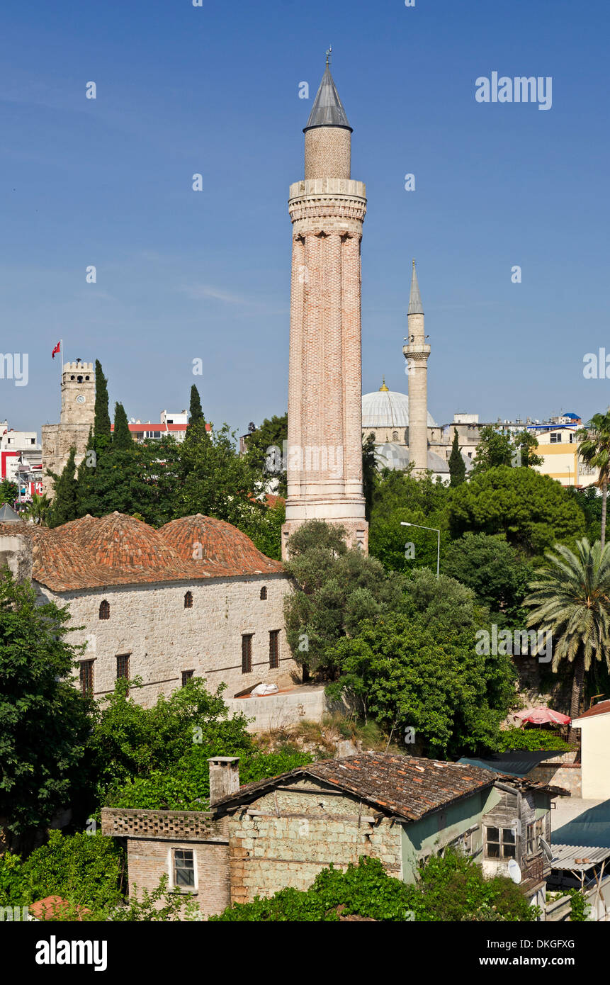 Minare Yivli moschea, Antalya, Turchia, Asia Foto Stock