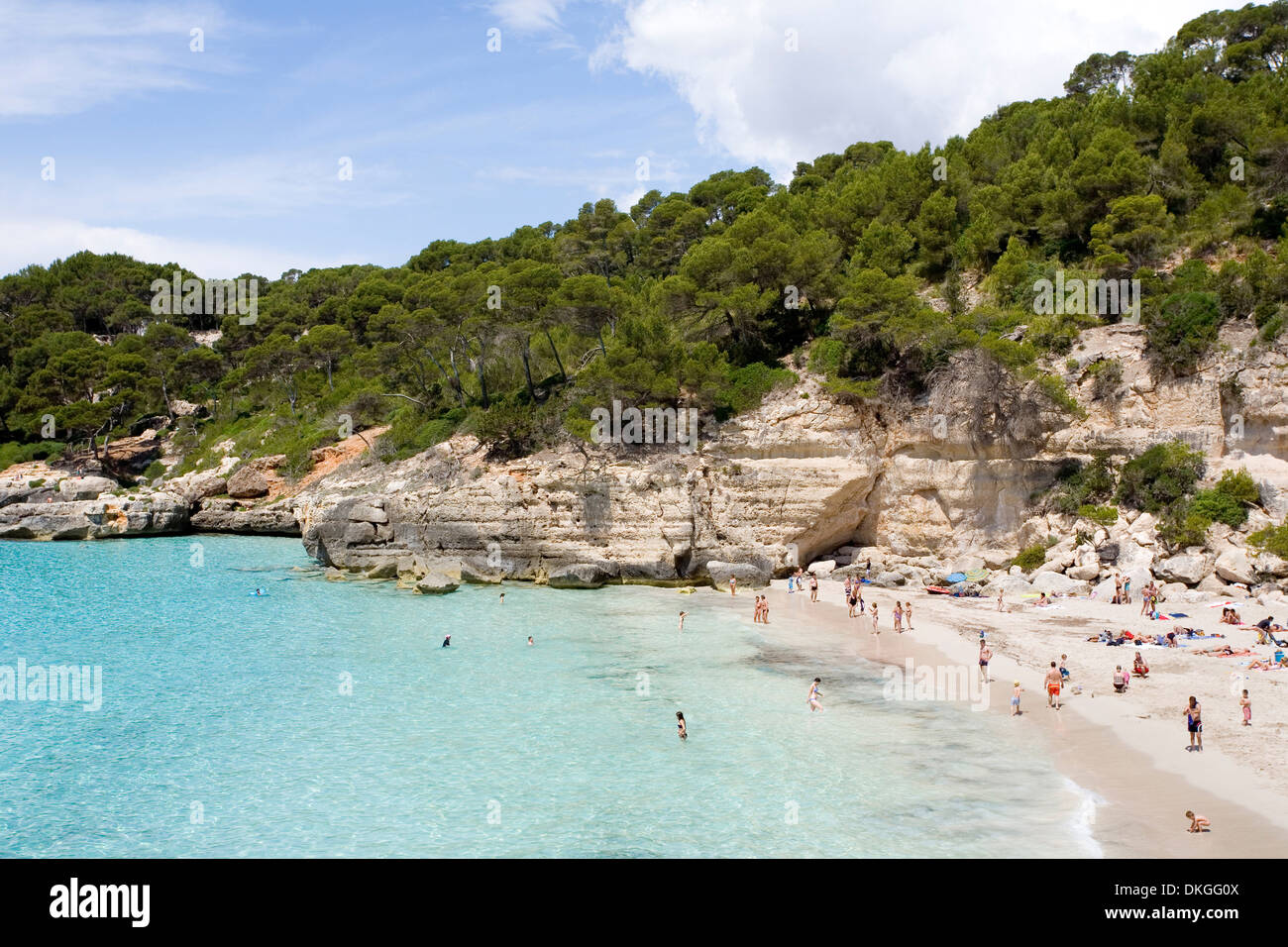 Cala Mitjana, Minorca, Isole Baleari, Spagna Foto Stock