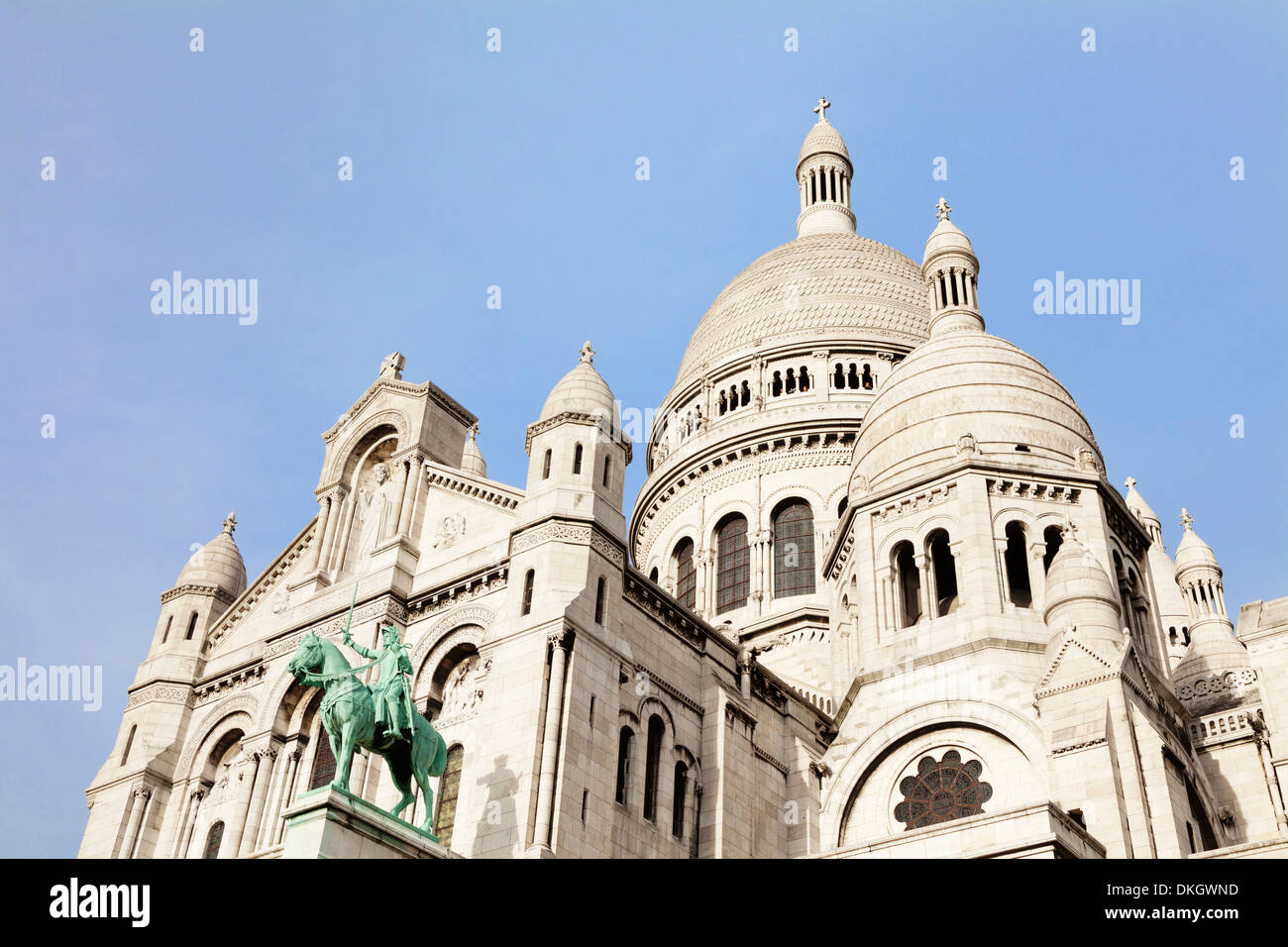 Basilica del Sacré Coeur e Montmartre, Parigi, Ile de France, Francia, Europa Foto Stock