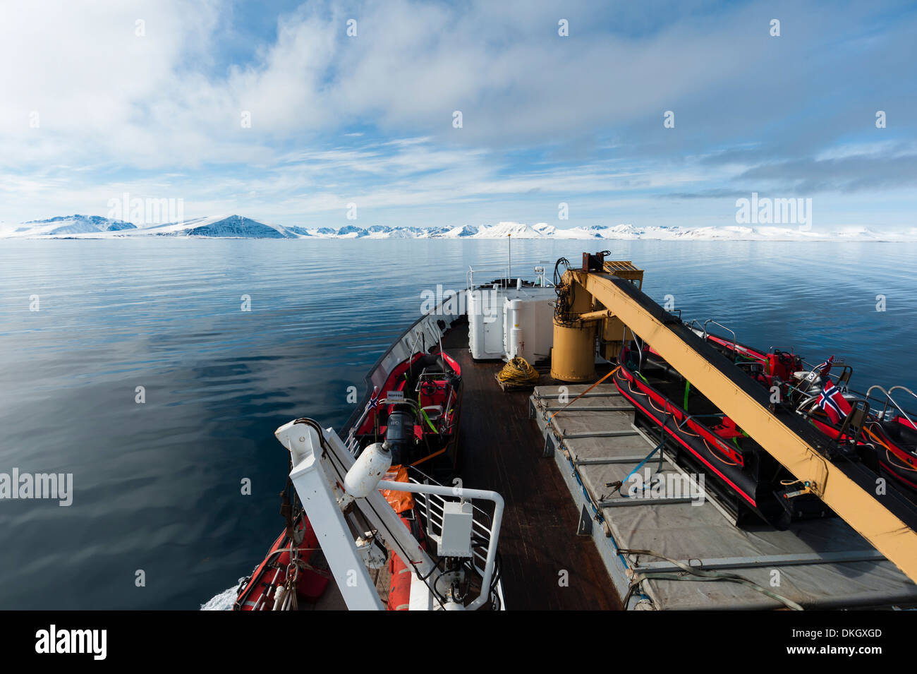 MS Nordstjernen la nave di crociera, Monaco Glacier, Spitzbergen, isole Svalbard, Norvegia, Scandinavia, Europa Foto Stock