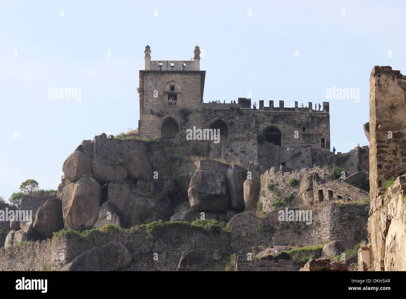 Il grand Golconda Fort Foto Stock