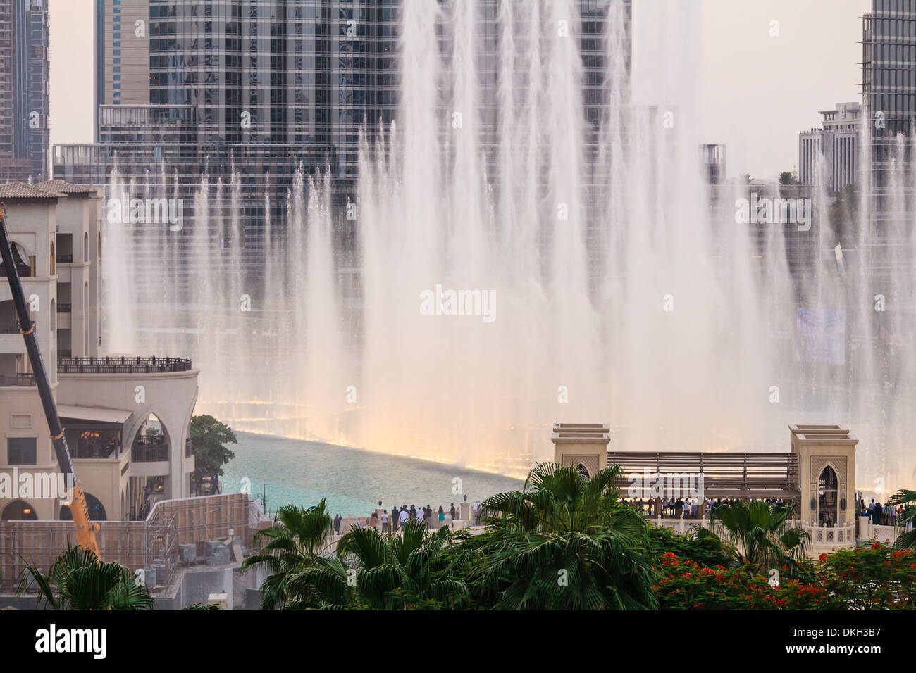 Fontana di Dubai, Dubai, Emirati Arabi Uniti, Medio Oriente Foto Stock